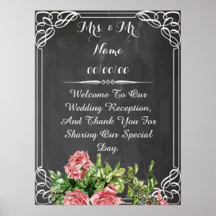 chalkboard poster ,wedding poster