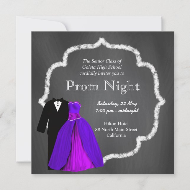 Chalkboard Prom Invitation (Front)