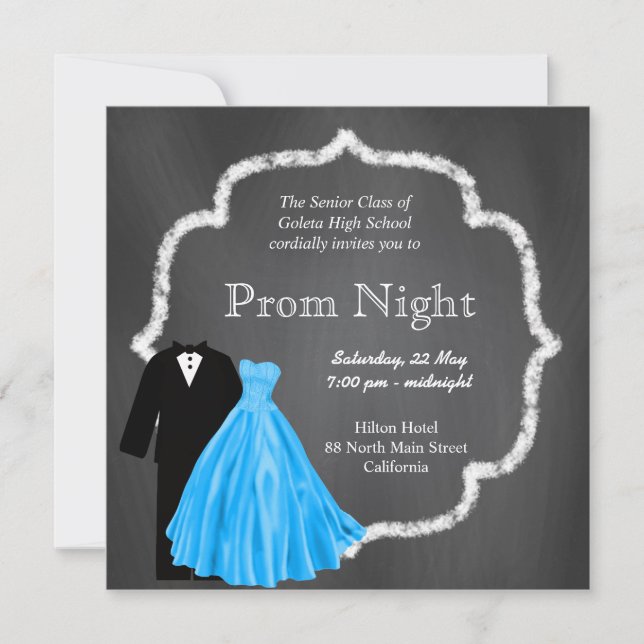 Chalkboard Prom Invitation (Front)