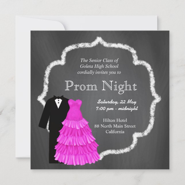 Chalkboard Prom Invitation (Front)