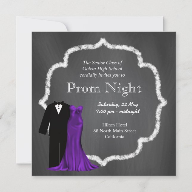 Chalkboard Prom Invitation (Front)