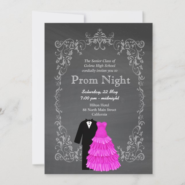 Chalkboard Prom Invitation (Front)