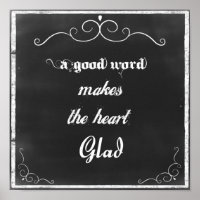 Chalkboard Quote A Good Word
