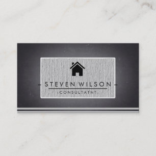 Chalkboard Real Estate Professional Linen Business Card