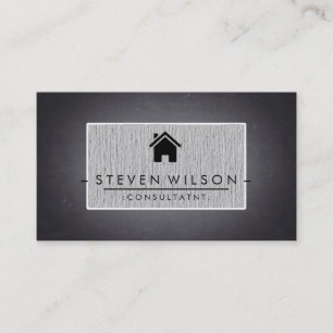 Chalkboard Real Estate Professional Linen Business Card