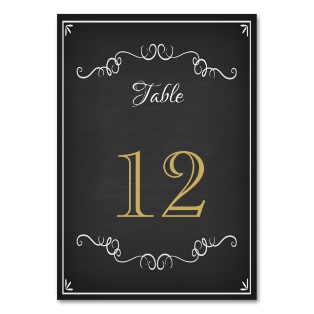 Chalkboard Reception Table Number (Front)