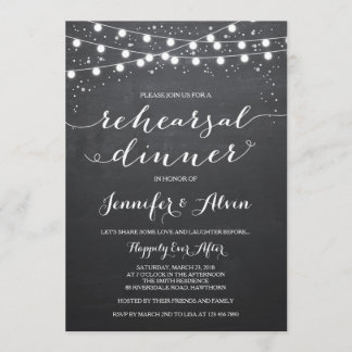 Chalkboard Rehearsal Dinner Invitation