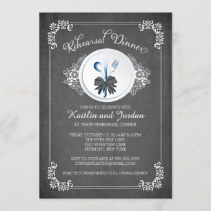 Chalkboard Rehearsal Dinner Party Invitation