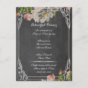 chalkboard rehearsal dinner,wedding rehearsal postcard