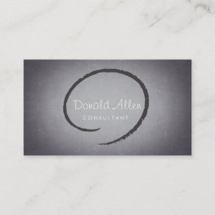 Chalkboard Retro Slate Professional Curves Business Card