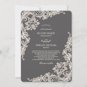 Chalkboard Romance Wedding Invitation
