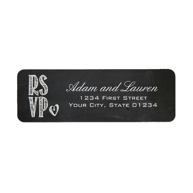 Chalkboard RSVP Address Labels (Front)