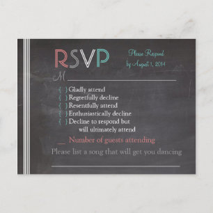 Chalkboard RSVP Card