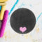 Chalkboard Rustic Shabby Chic Pink Chalk Heart