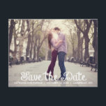 Chalkboard Save the Date Announcement Postcard<br><div class="desc">White Chalkboard Save the Date Announcement Postcard 
 
 Modern,  whimsical and elegant save the date postcard.</div>