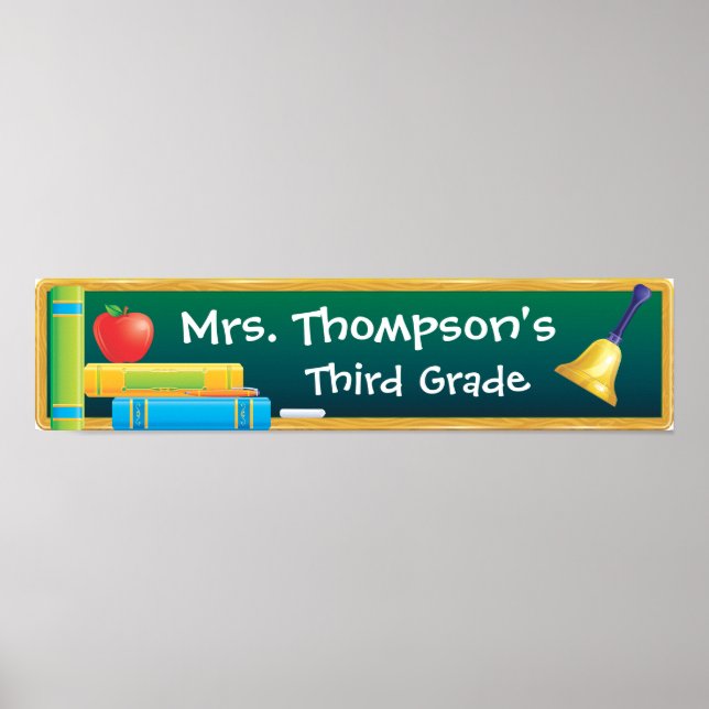 Chalkboard School Banner Poster (Front)