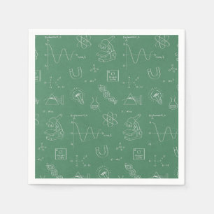 Chalkboard Science Pattern Birthday Party Supplies Napkin
