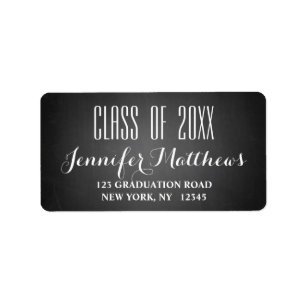 Chalkboard Script   Graduation Address Label