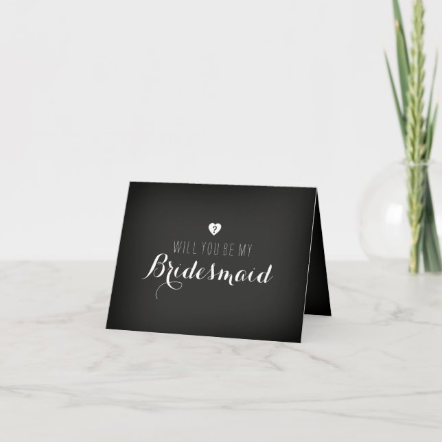 Chalkboard Serez-Vous Ma Carte D'Épouse (Devant)
