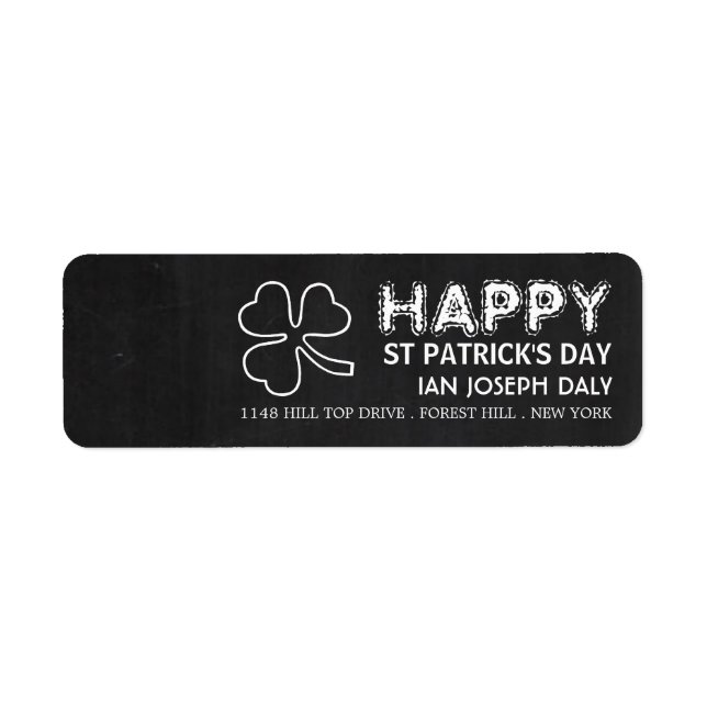 Chalkboard Shamrock, St Patrick's Day (Front)