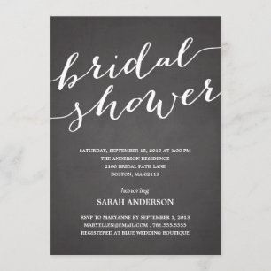 CHALKBOARD SHOWER   BRIDAL SHOWER INVITATION