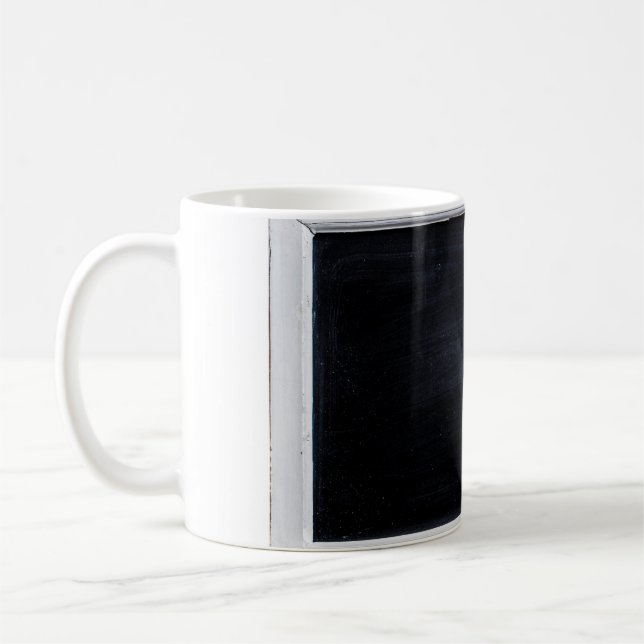 Chalkboard sign black blackboard coffee mug (Left)