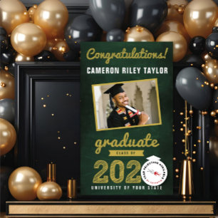 Chalkboard Sketch 2025 Photo Graduation Party Banner