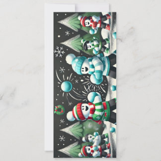 Chalkboard Snowball Fight Carte de Noël pour les g