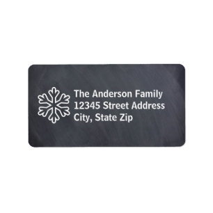 Chalkboard Snowflake - Address Label