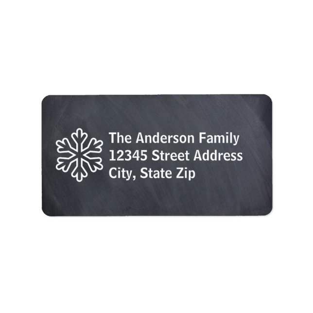 Chalkboard Snowflake - Address Label (Front)