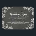 Chalkboard Snowflake Holiday Party Invitation<br><div class="desc">More modern Christmas party invitations in the Little Bayleigh Store!</div>