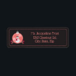 Chalkboard Snowman<br><div class="desc">This return address label features a Christmas bauble with a snowman and snowflakes on a solid chalkboard grey coloured background. The text on this label can be customized and used as either a return address label or can be used as a gift tag!</div>