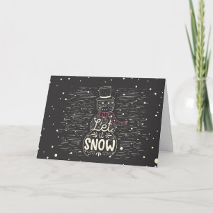 Chalkboard Snowman Christmas Holiday Card