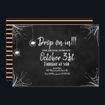 Chalkboard Spider Light Costume Halloween Birthday Invitation<br><div class="desc">Cool Party Invitations with illustrated Spiders</div>