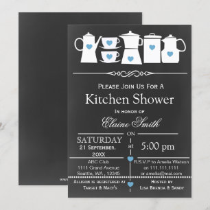 chalkboard stock the kitchen Bridal shower Invite
