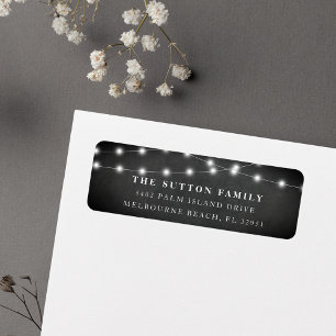 Chalkboard String Lights Return Address