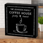 Chalkboard Style Coffee House Wooden Box Sign<br><div class="desc">Calling all coffee lovers! Add a touch of charm to your home with our black-and-white coffee house wooden box sign. Designed in a classic chalkboard style,  this eye-catching piece is perfect for kitchens,  coffee bars,  or any cozy nook where you enjoy your favourite brew.</div>