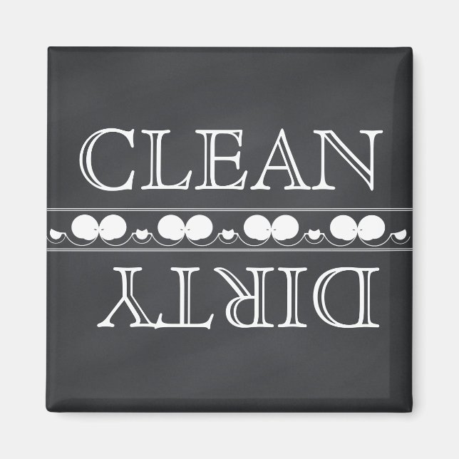 Chalkboard Style Dishwasher Magnet Clean & Dirty (Front)
