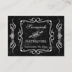 Chalkboard Style Rustique Swirl Cartes de Registre