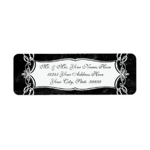 Chalkboard Style Rustique Swirl Matching Adresse