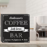 Chalkboard Style Signature Self Serve Coffee Bar Wooden Box Sign<br><div class="desc">Introducing my striking chalkboard style wood box sign, a charming replica of a vintage coffee shop sign that can be personalized to make it uniquely yours! It also makes a thoughtful and unforgettable gift for any coffee enthusiast and brings the charm of a cozy coffee shop right into your home...</div>