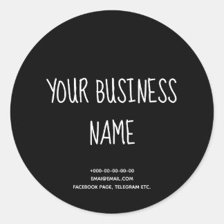 Chalkboard style stylish cakes, bakery, handmade classic round sticker