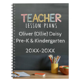 Chalkboard-Style Teacher Lesson Plan Notebook