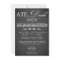 Chalkboard Style Wedding Reception Only Invite