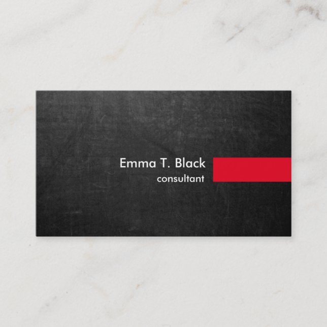 Chalkboard Stylish Modern Professional Consultant Business Card (Front)