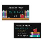 Chalkboard Substitut Cartes de visite enseignant