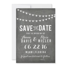 Chalkboard Summer String Light Save The Date