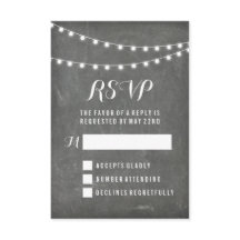 Chalkboard Summer String Light Wedding