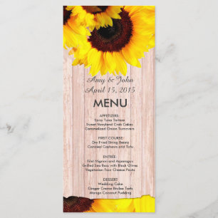 Chalkboard sunflower wedding menu sunflwr4