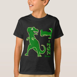Chalkboard T-Rex Dinosaur Kids Black T-Shirt